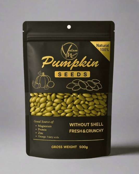 Premium 100% Natural Pumpkin Seeds Without Shell – Fresh, Crunchy, And Nutritious Snack | Rich In Protein, Magnesium, Zinc & Omega-3 Fatty Acids (1Kg)