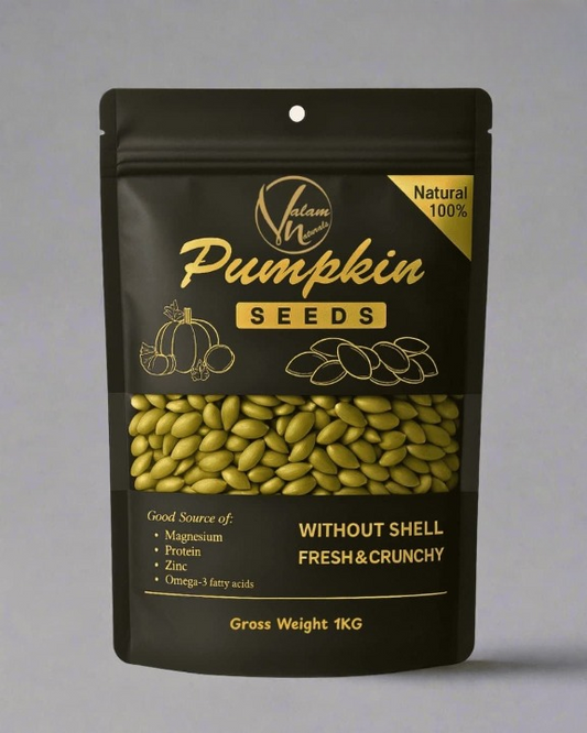 Premium 100% Natural Pumpkin Seeds Without Shell – Fresh, Crunchy, And Nutritious Snack | Rich In Protein, Magnesium, Zinc & Omega-3 Fatty Acids (1Kg)
