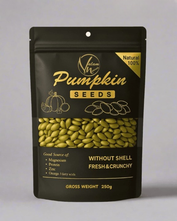 Premium 100% Natural Pumpkin Seeds Without Shell – Fresh, Crunchy, And Nutritious Snack | Rich In Protein, Magnesium, Zinc & Omega-3 Fatty Acids (1Kg)